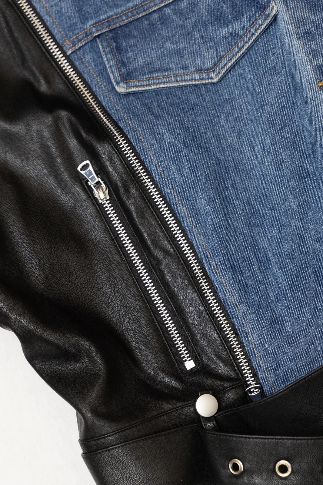 Куртка джинсово-кожаная Amour фото 3
